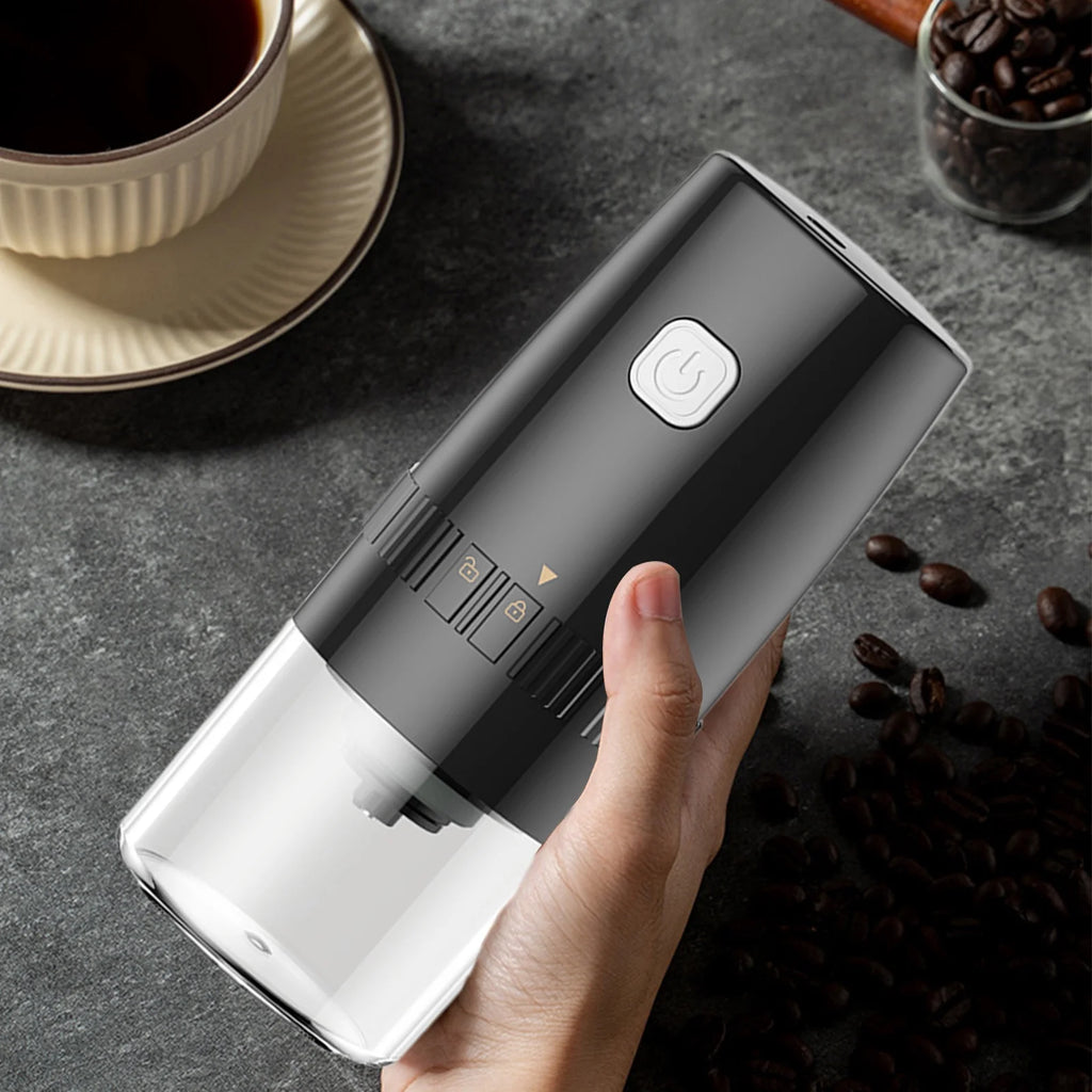 Black Cordless Electric Burr Coffee Grinder E208