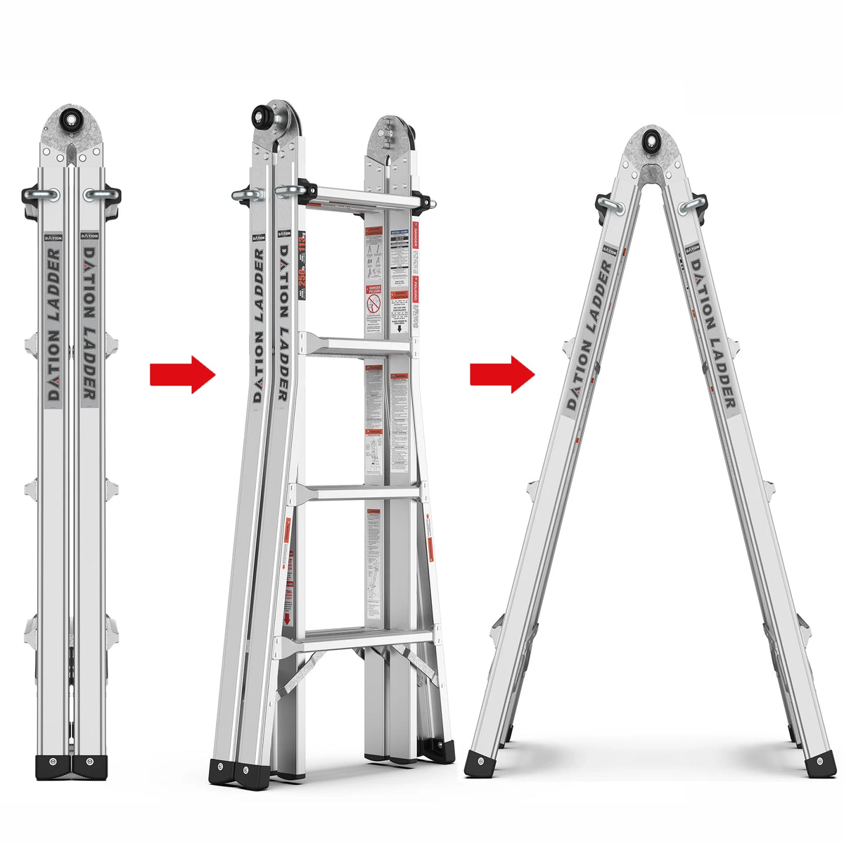 17ft Multi-position Aluminum Folding Ladder F23886