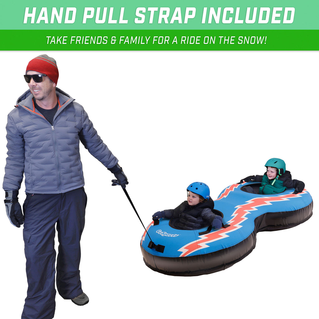 Retro 2 Person Snow Tube with Canvas Cover K5161
