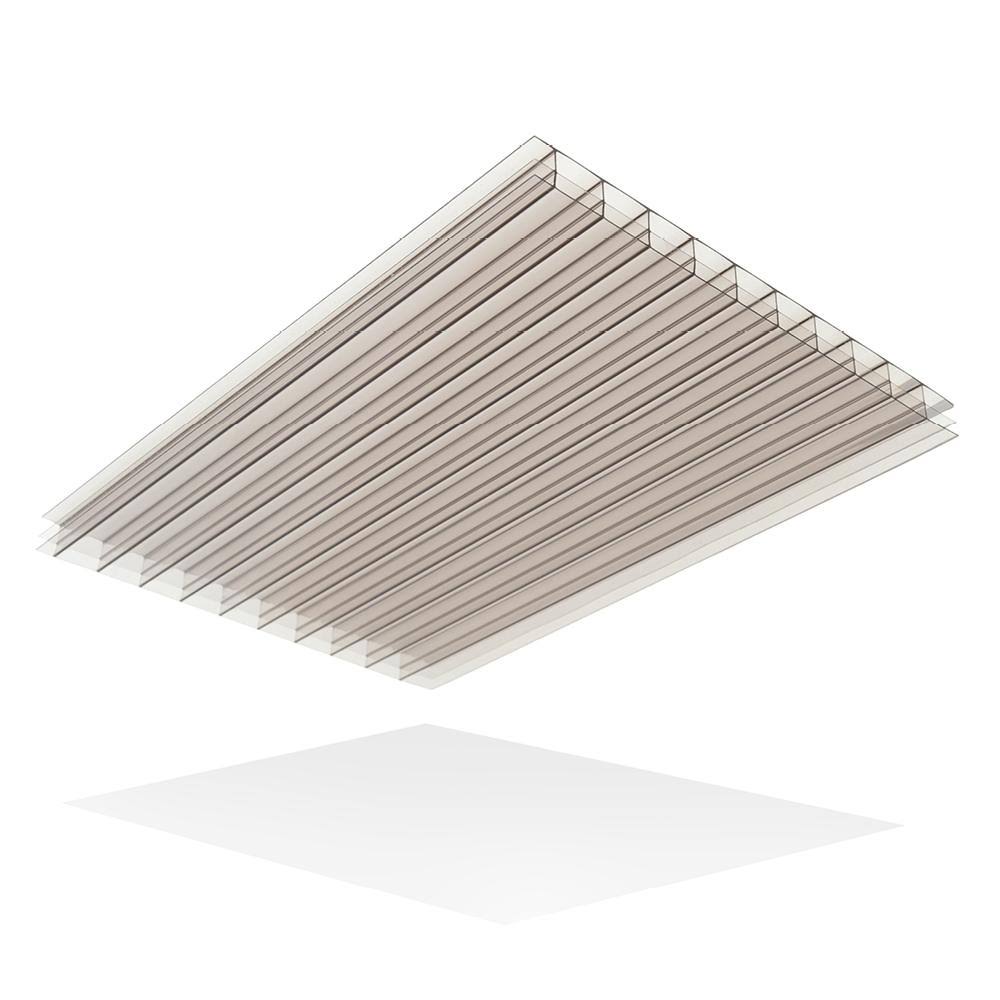 Bronze 24 in. x 24 in. x 1/4 in. Multiwall Polycarbonate Sheet (5-Pack) H689087