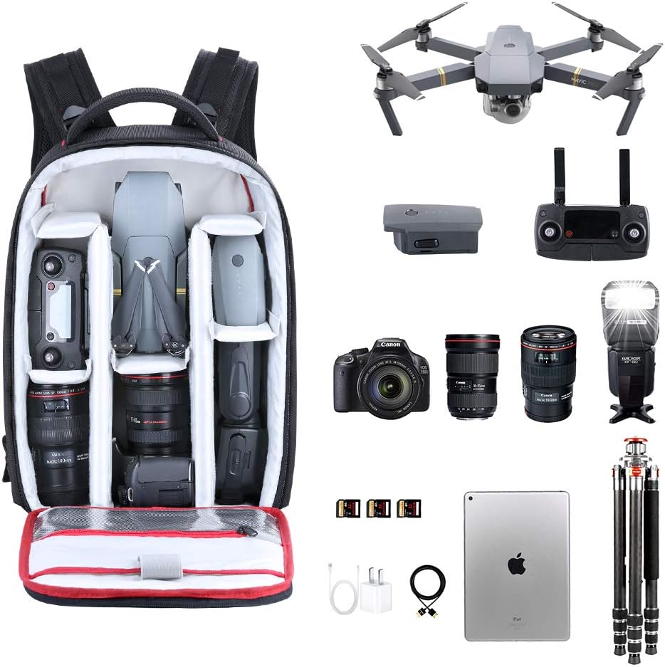 Black Large Waterproof DSLR Camera Backpack K53884