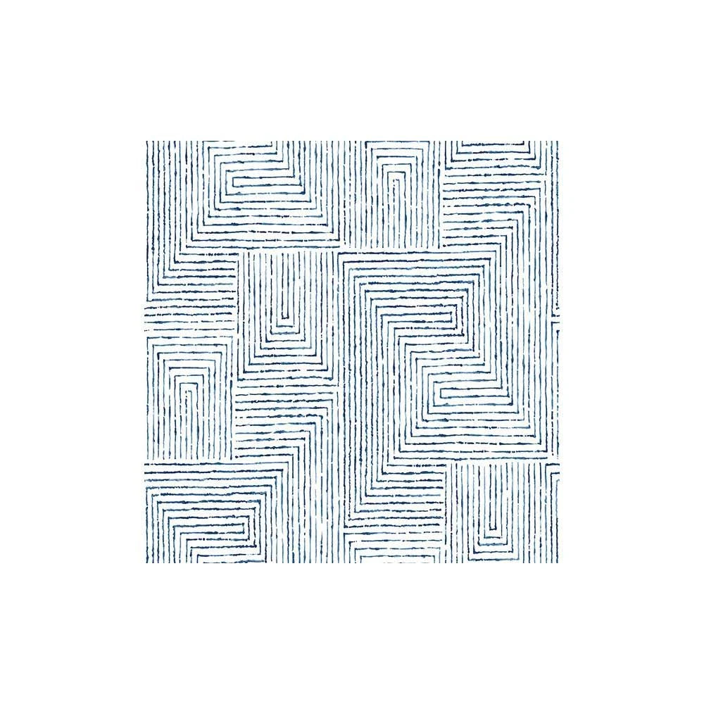 Indigo Geometric Wallpaper C96056