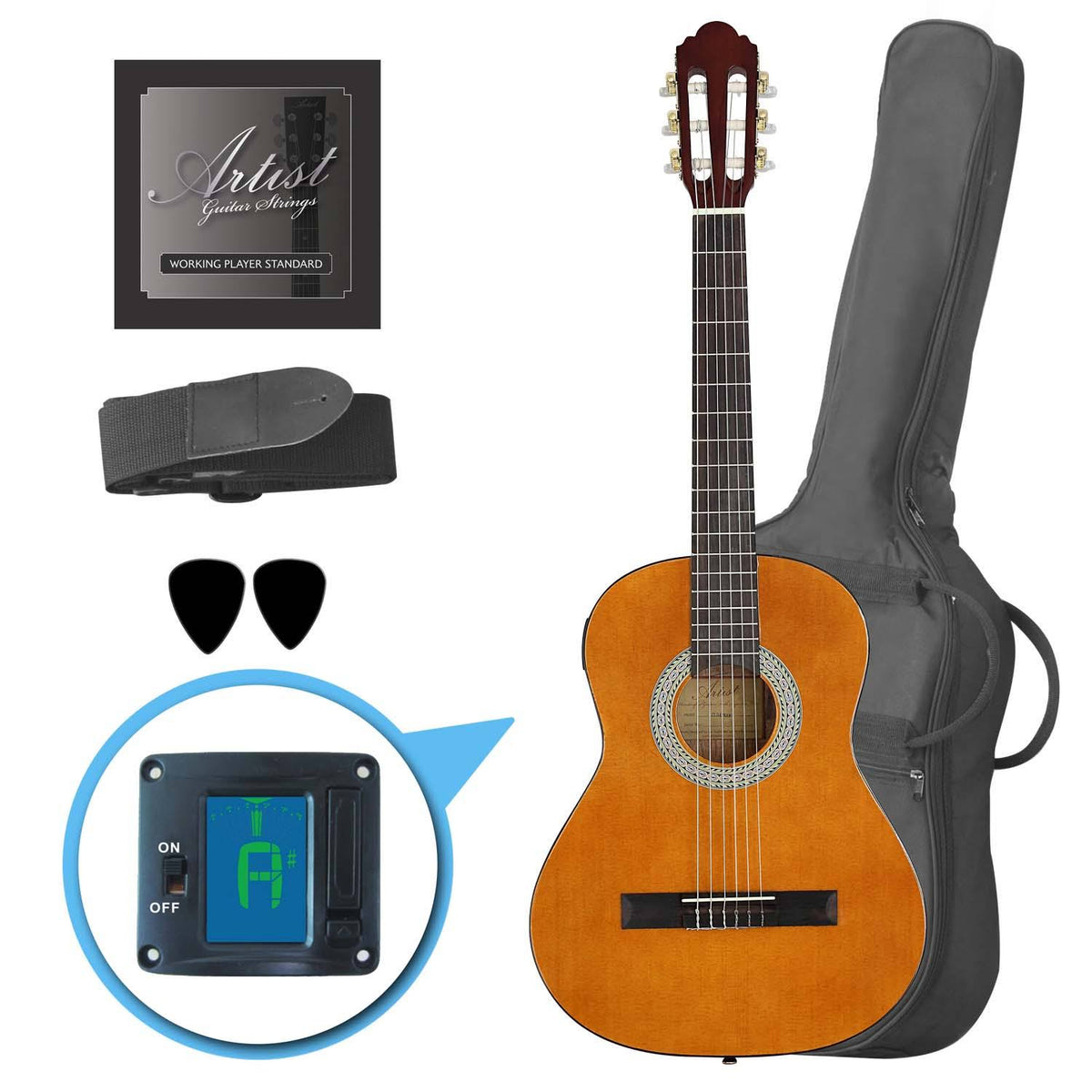 3/4 Size Classical Guitar Pack, Nylon String Y943