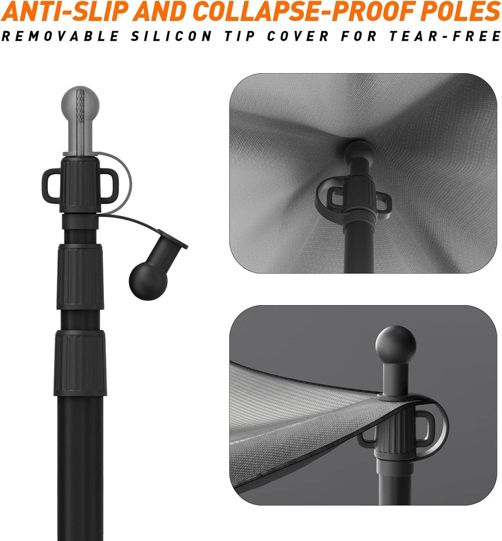 Telescoping Aluminum Camping Poles Set of 2 Z382