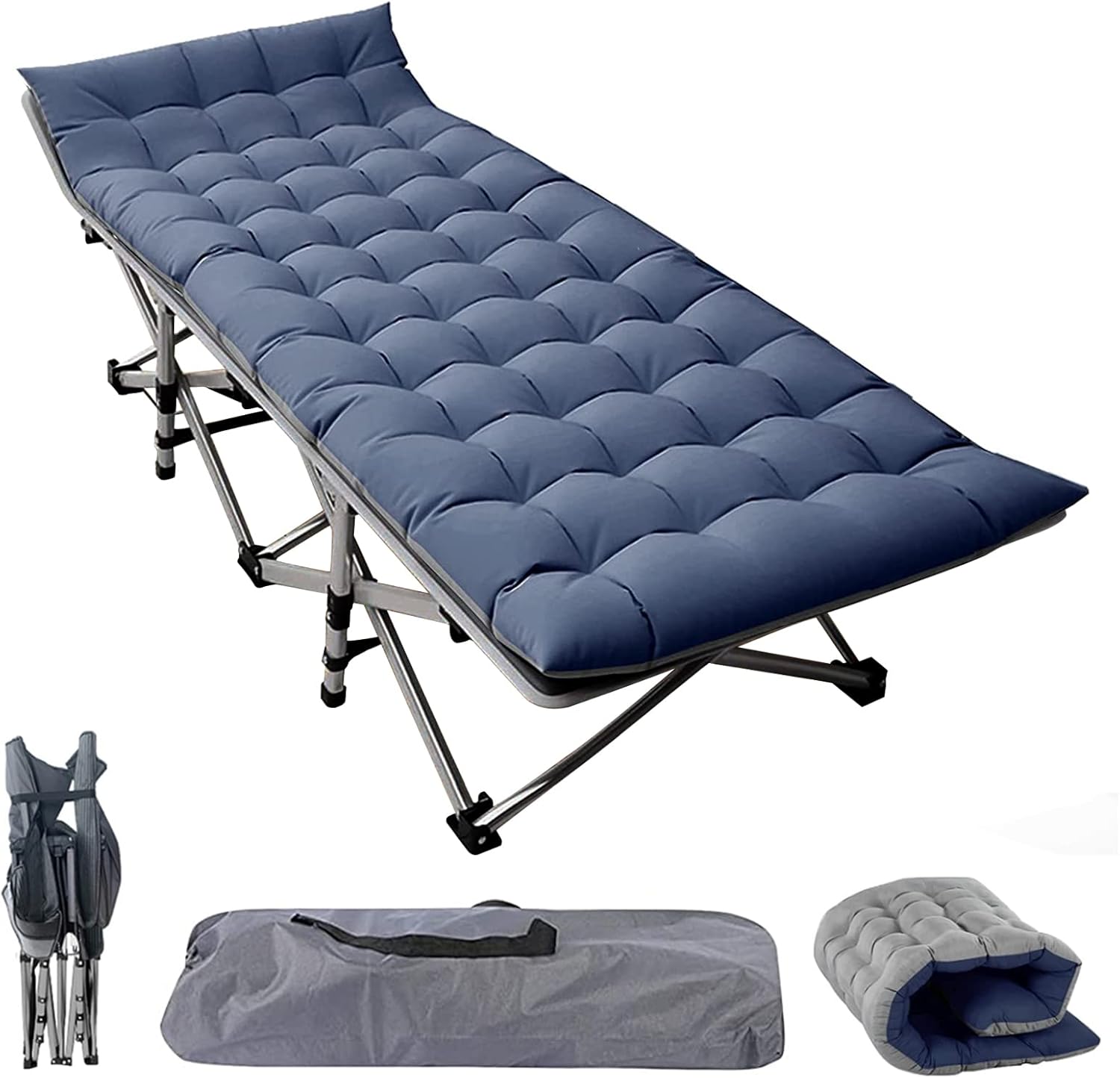 Camping Cot with Carry Bag, Noble Gray L9333