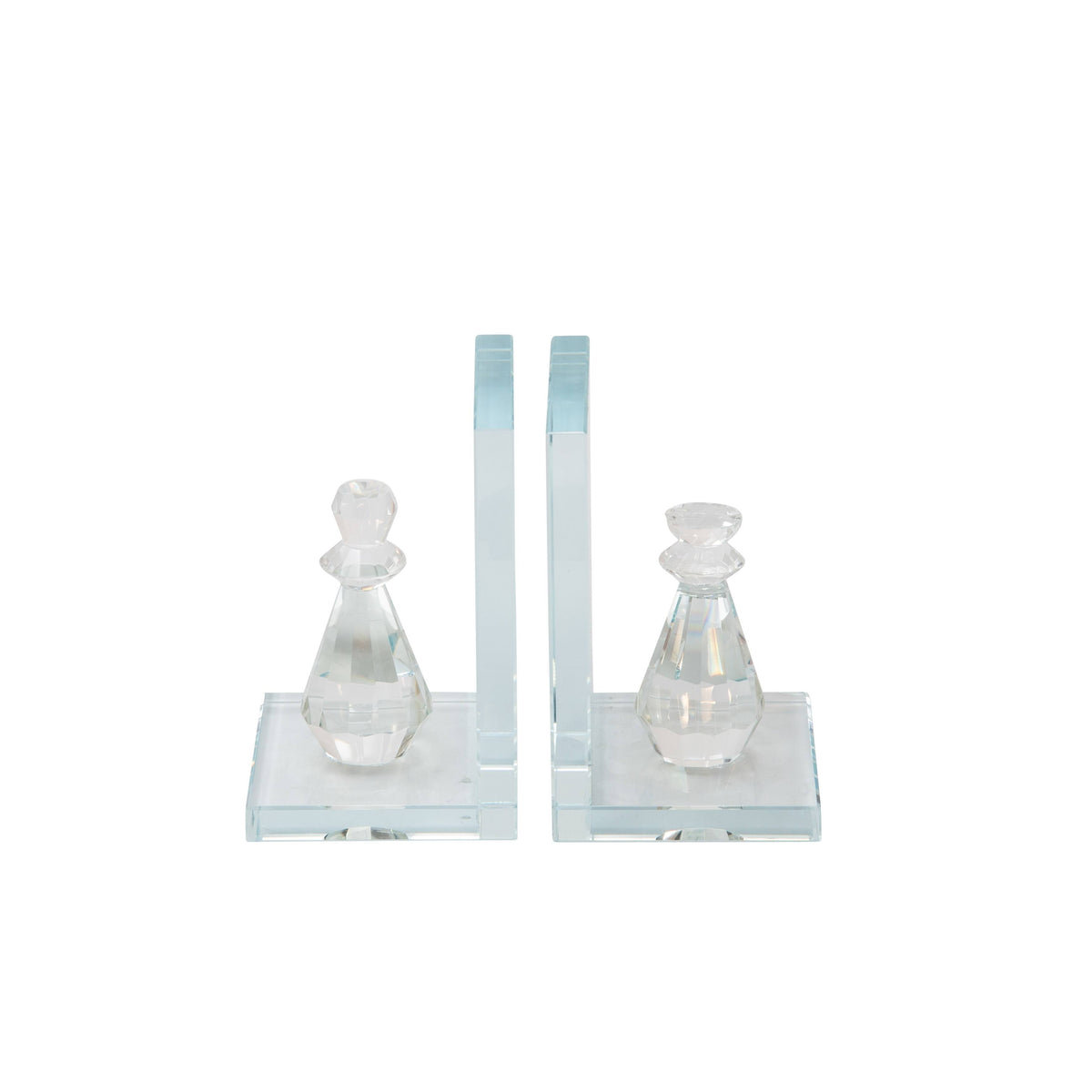 Crystal Chess Piece Bookends, Set of 2 B926289