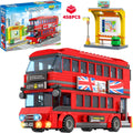458 Pcs Double Deckers London Bus Station Building Blocks Set T560