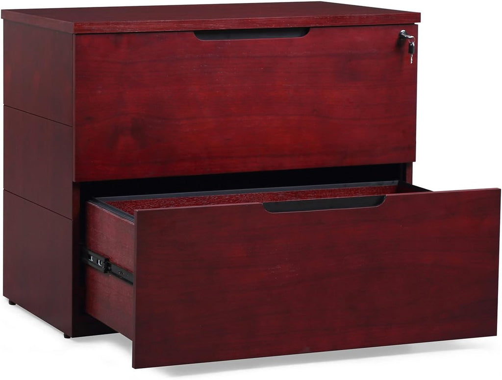 Mahogany 2 Drawer Lateral Filing Cabinet Z668