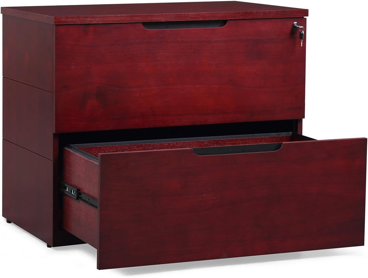 Mahogany 2 Drawer Lateral Filing Cabinet Z668