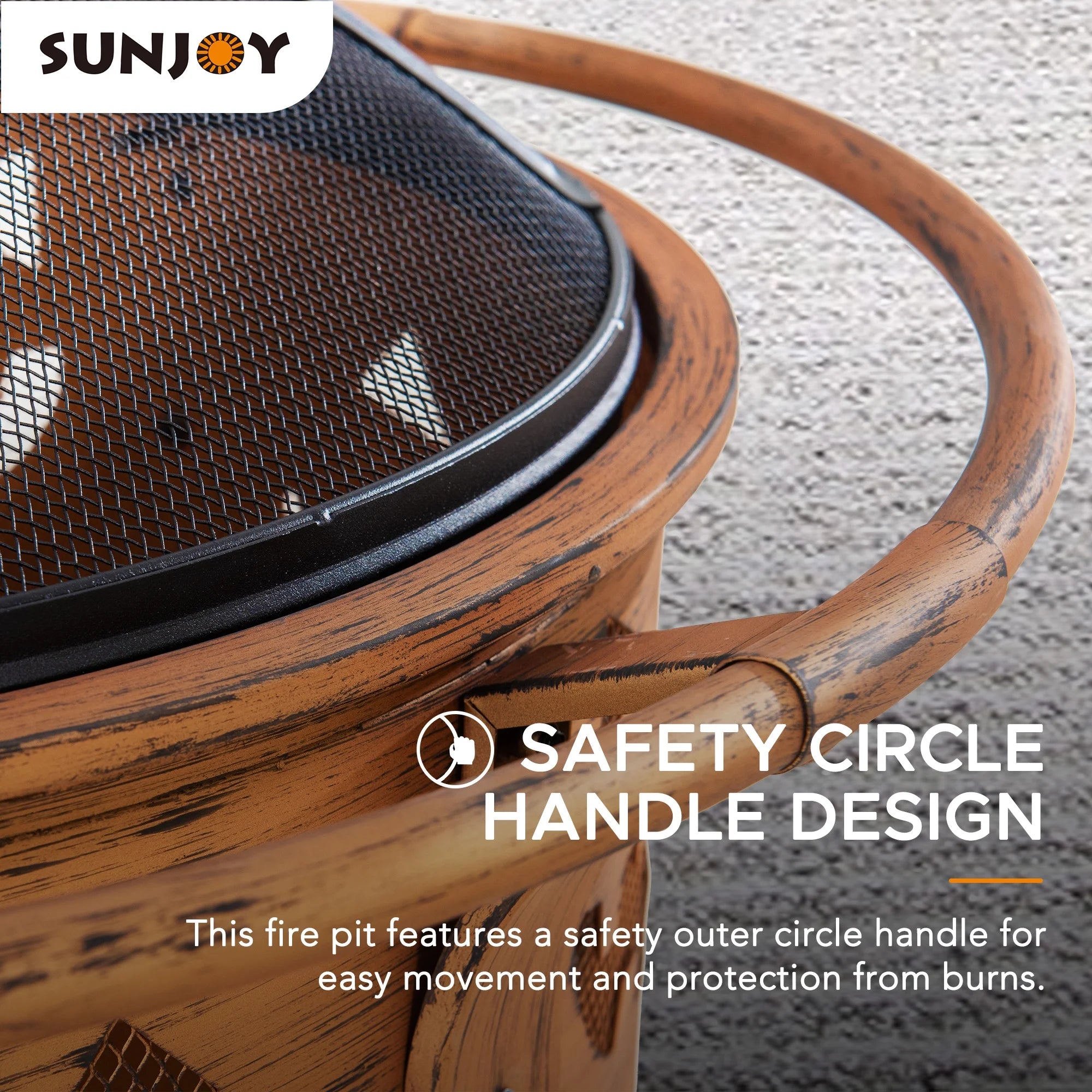 30 in. Outdoor Wood-Burning Steel Fire Pit with Spark Screen and Poker Q736
