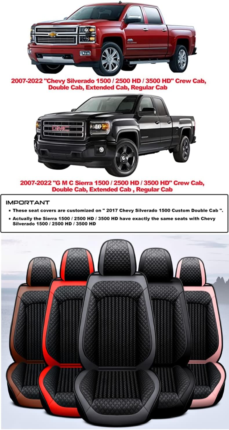 Gray Waterproof Leather Front Seat Covers for Pickup Truck K4050