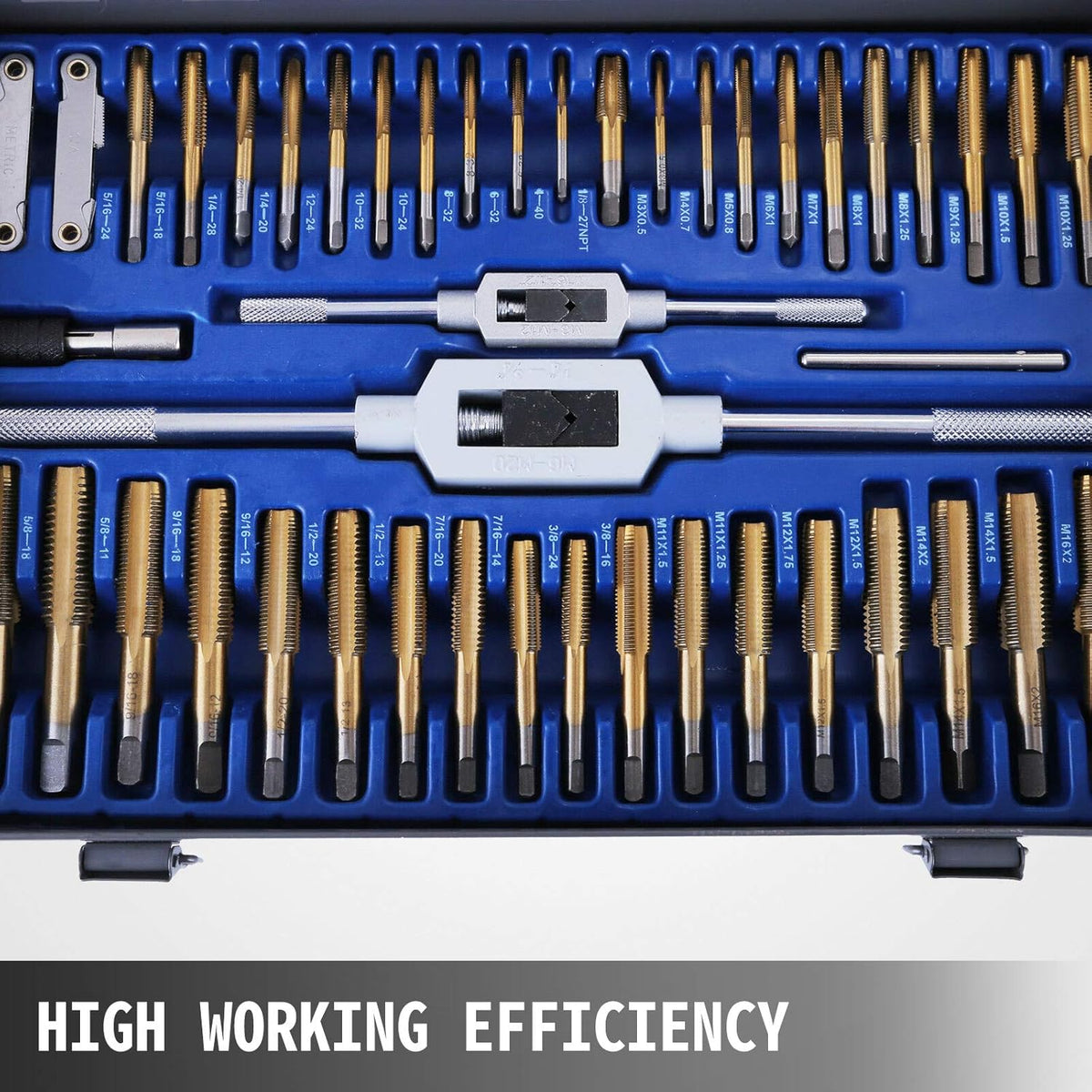 86PC Tungsten Steel Titanium Tap and Die Set J2821