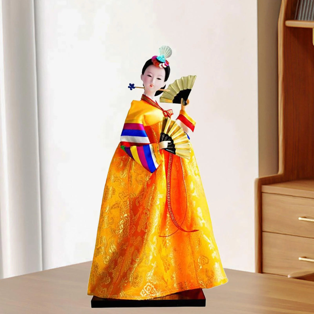 Geisha Kimono Figurine Korean Hanbok Doll Antique Asian Vintage Doll T14785