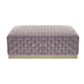 Lilac Gold Velvet Bench with Stainless Steel Base J7981