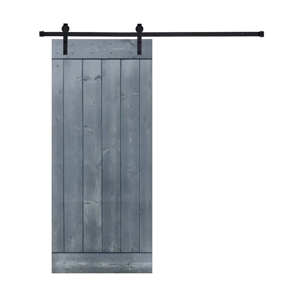 Gray Finish Barn Door with Hardware Kit B500