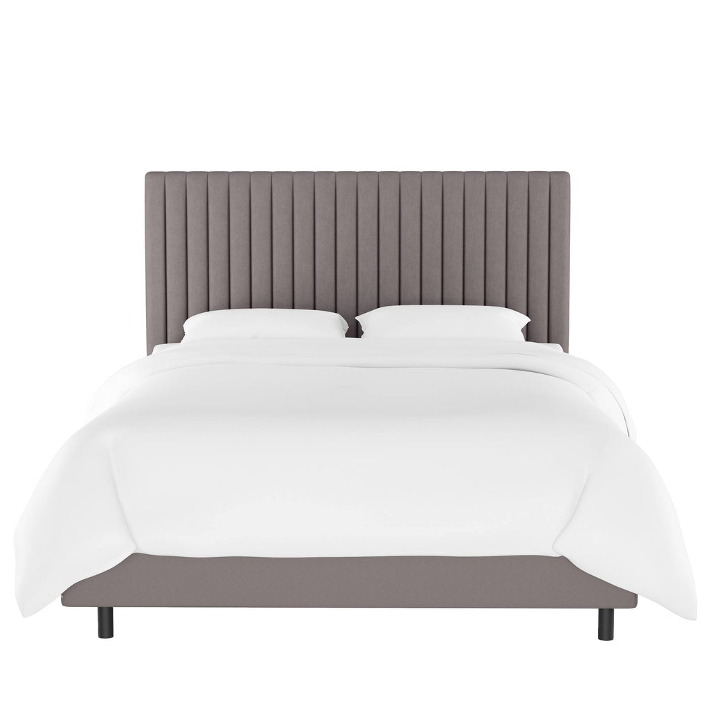 Twin Bed Velvet Gray U236694