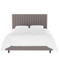 Twin Bed Velvet Gray U236694