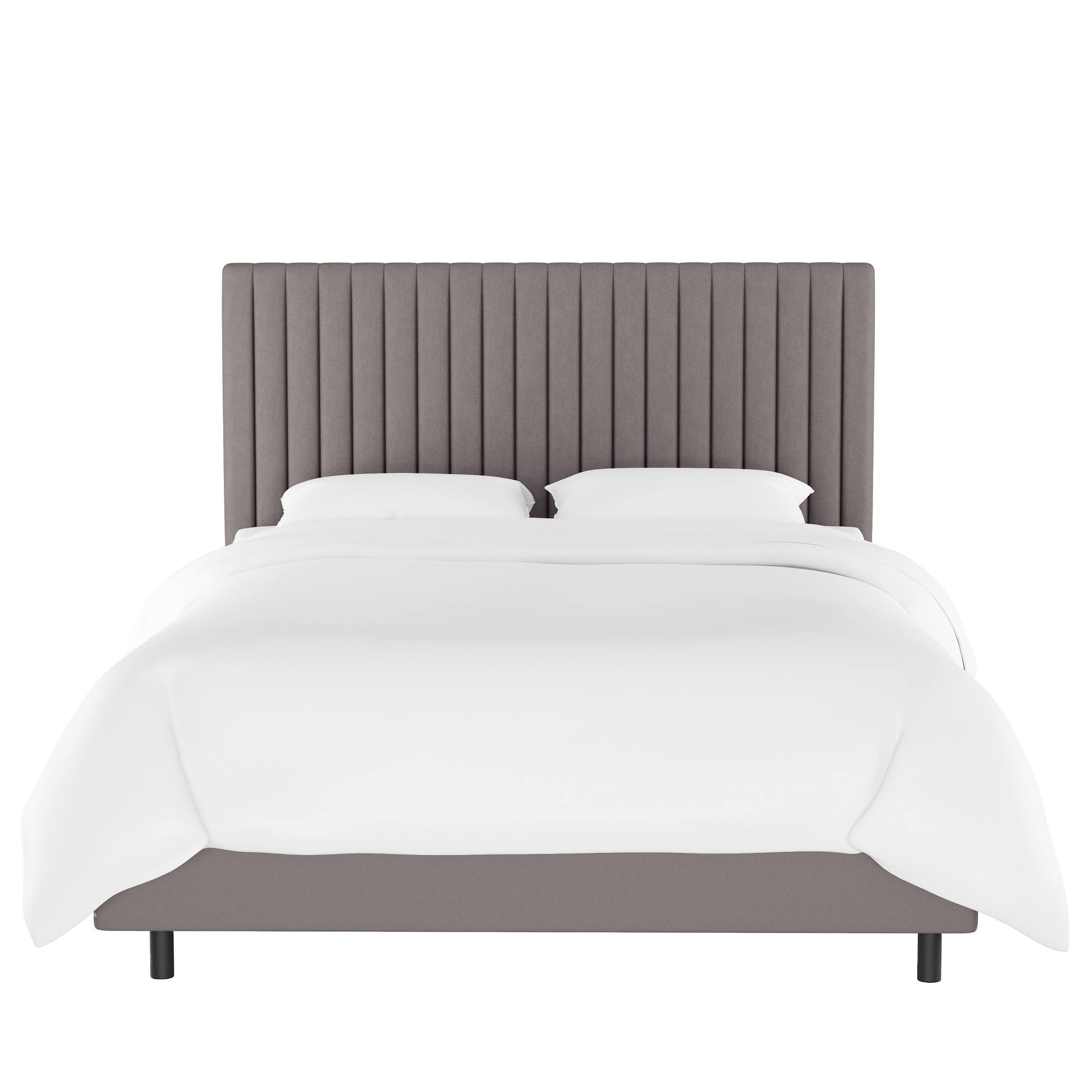Twin Bed Velvet Gray U236694