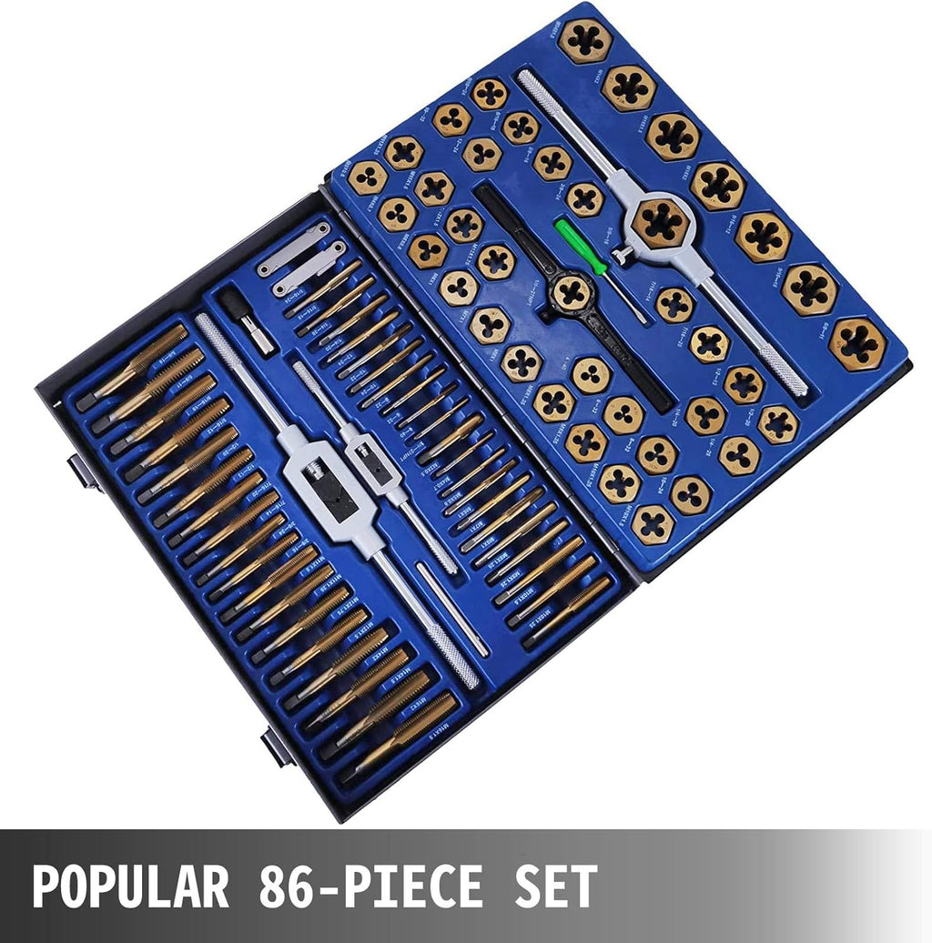 86PC Tungsten Steel Titanium Tap and Die Set J2821
