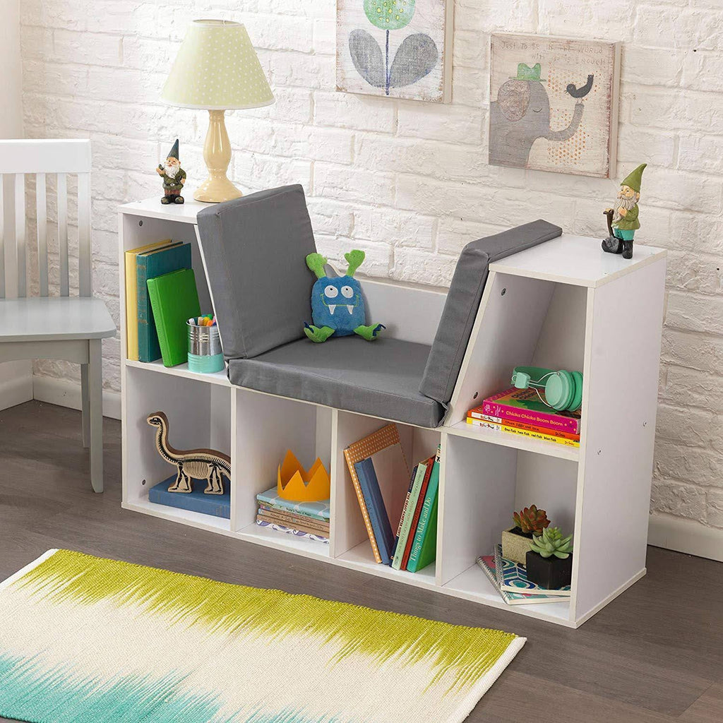 White Bookcase with Reading Nook Toy A652355