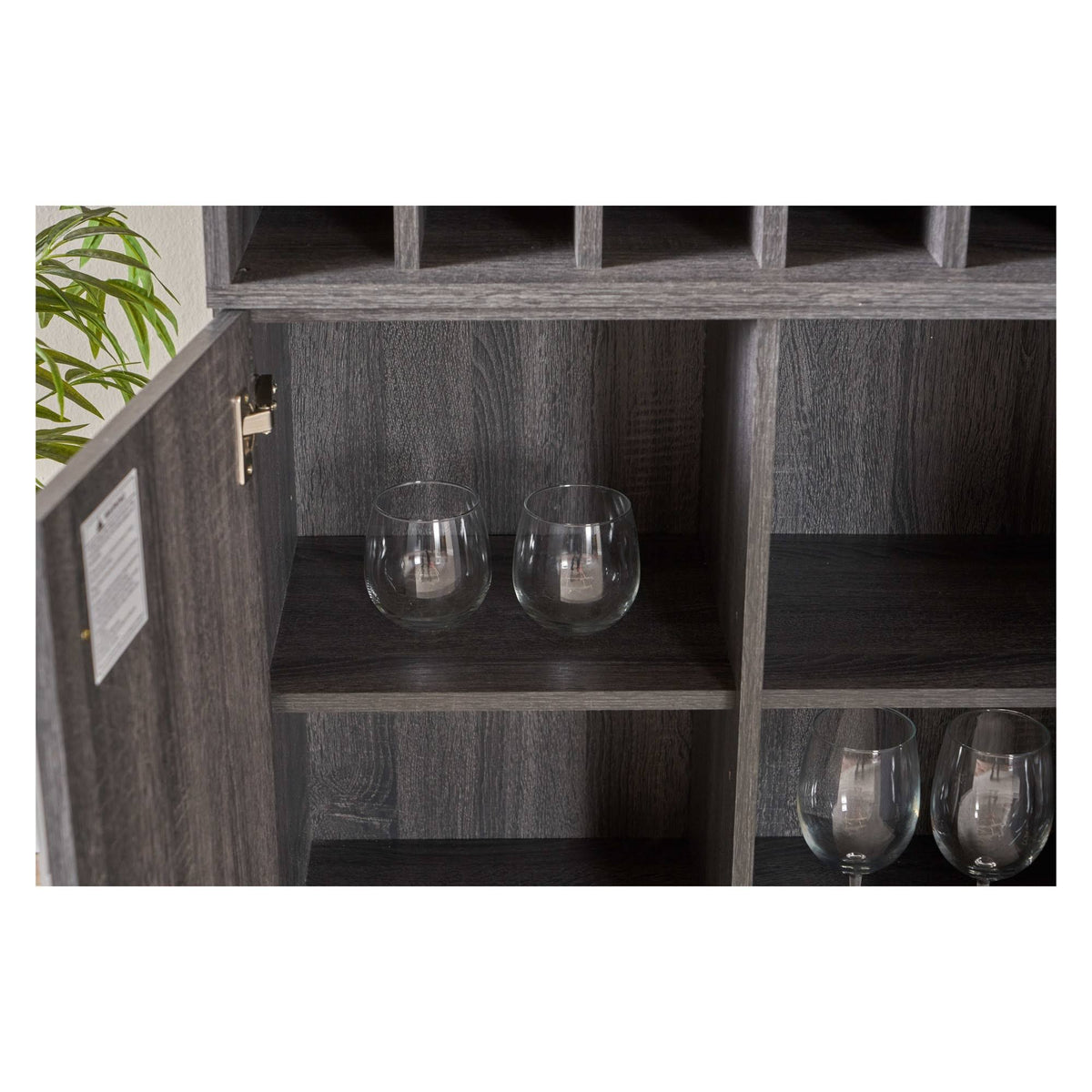 Sonoma Gray Oak Bar Cabinet L29419