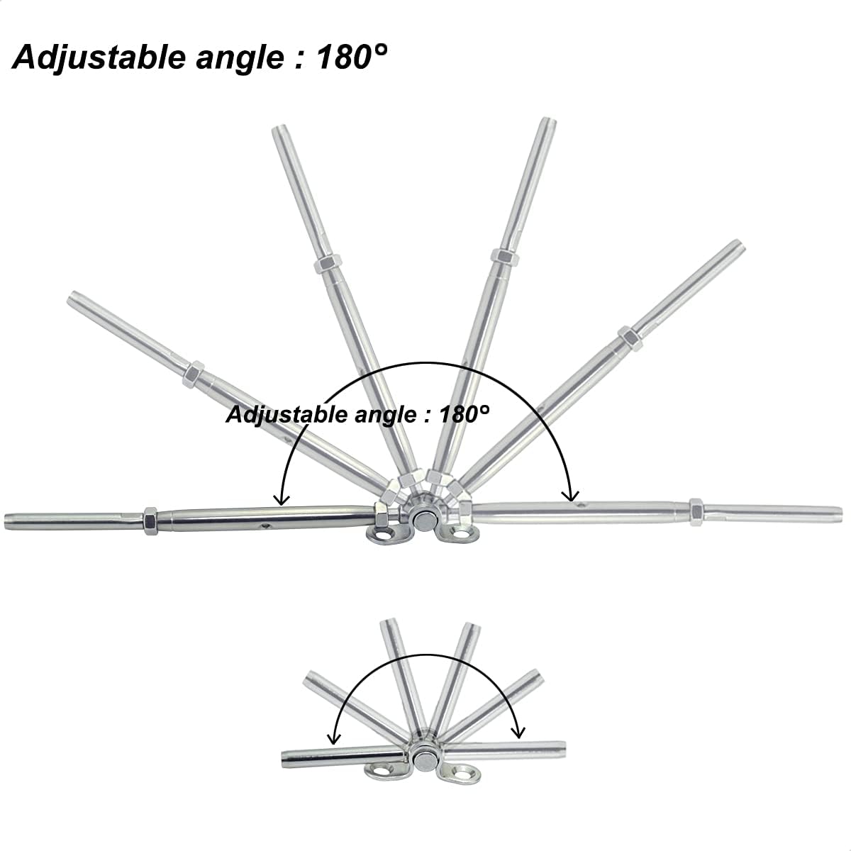 20 Pairs Stainless Steel Cable Railing Hardware Kit S911