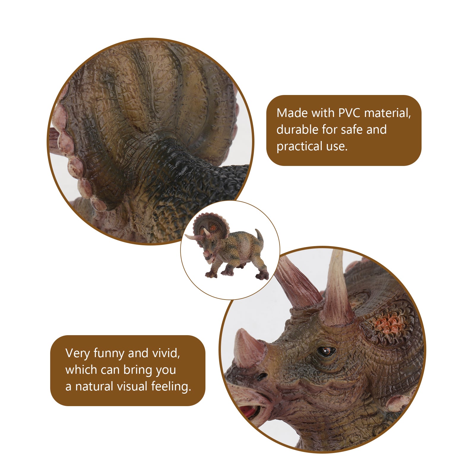 Realistic Triceratops Plastic Toy Figure N2684