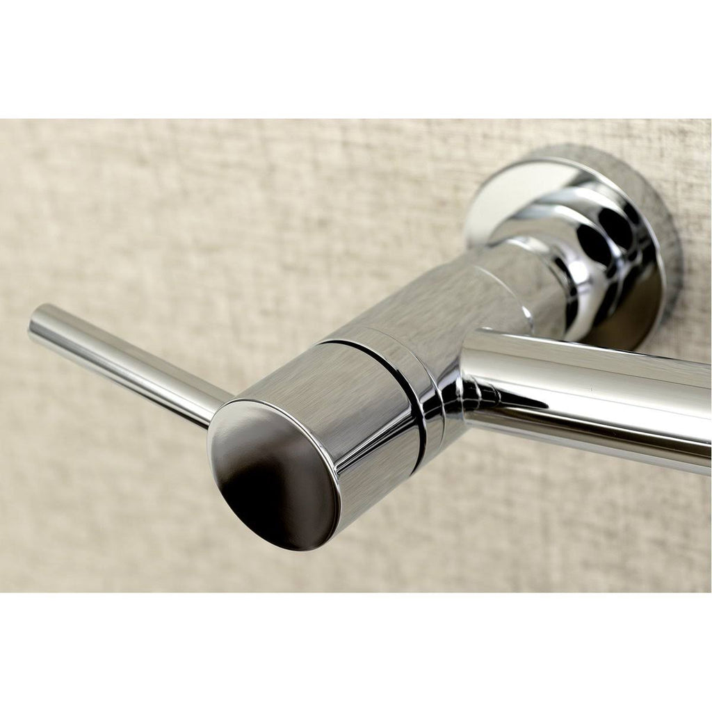 Polished Chrome 2-Handle Wall Mount Pull-Down Kitchen Faucet X792117