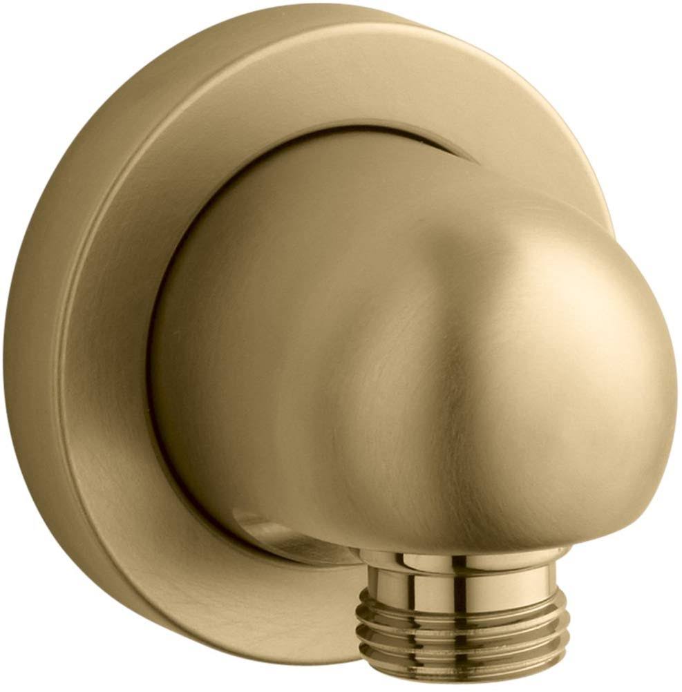 Vibrant Moderne Brushed Gold Wall-Mount Supply Elbow V1444