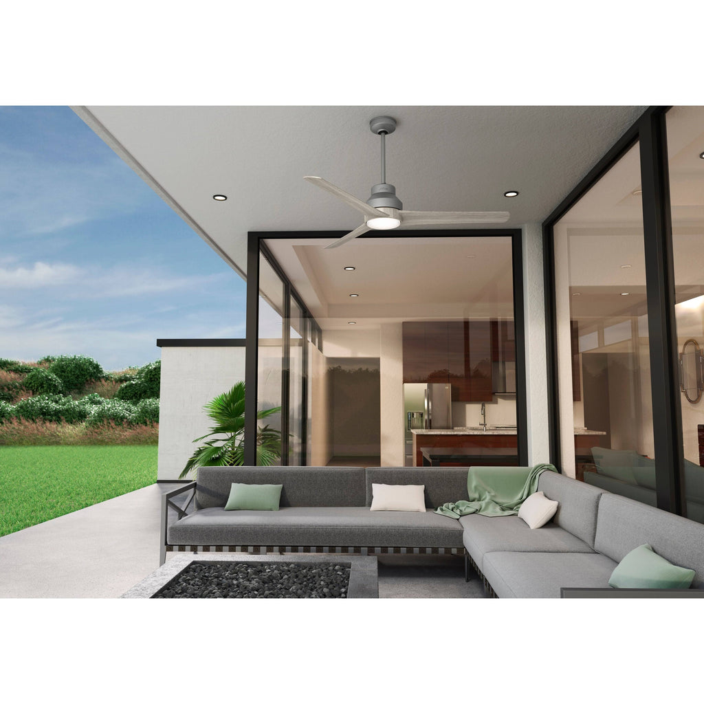 Matte Silver LED Ceiling Fan I93500