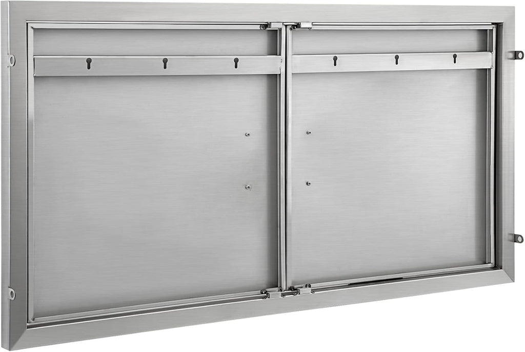 Stainless Steel Double BBQ Door 39W x 26H Inch E3134