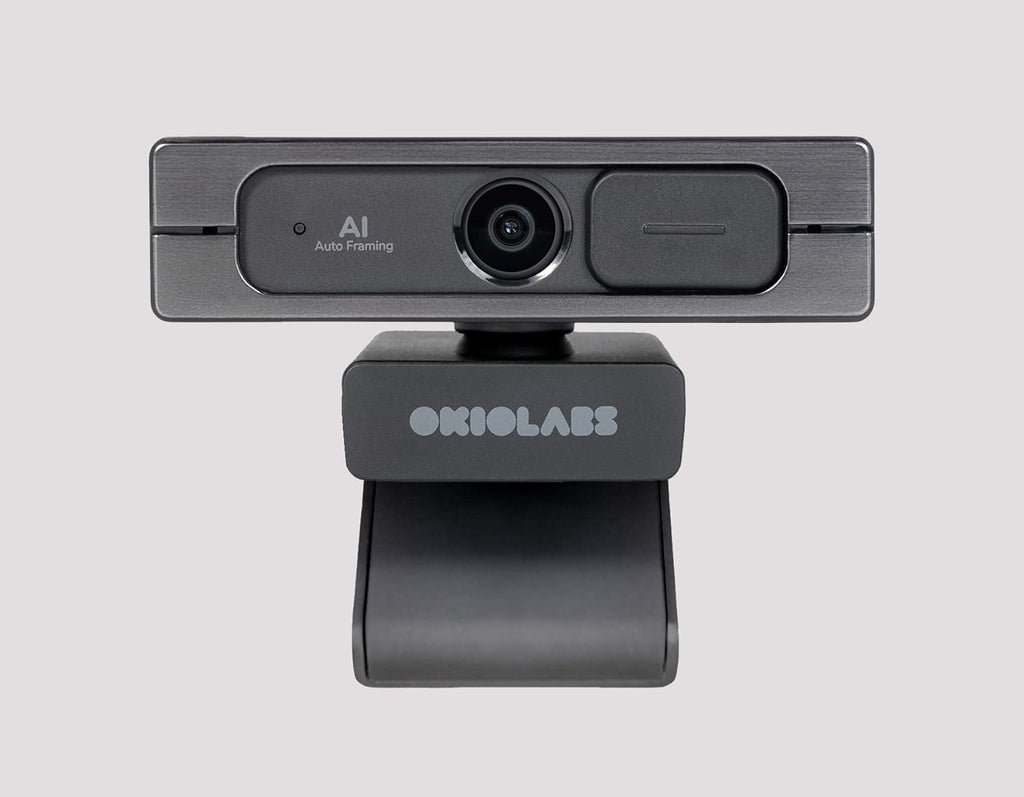 4K Ultra HD Webcam with AI Auto Framing, Wide 125-degree View, Dual Mics & Built-in Privacy Cover, with Tripod J749177