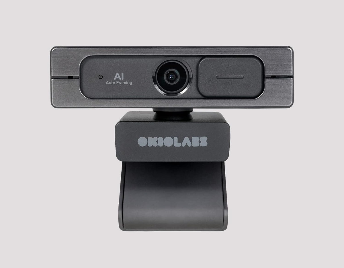 4K Ultra HD Webcam with AI Auto Framing, Wide 125-degree View, Dual Mics & Built-in Privacy Cover, with Tripod J749177