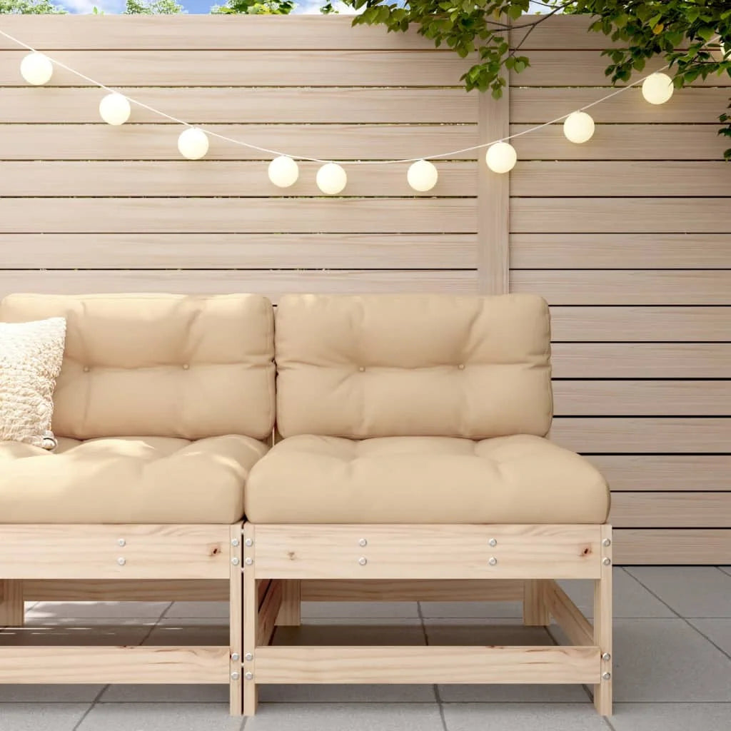 Solid Wood Pine Middle Sofa with Cushions M589907