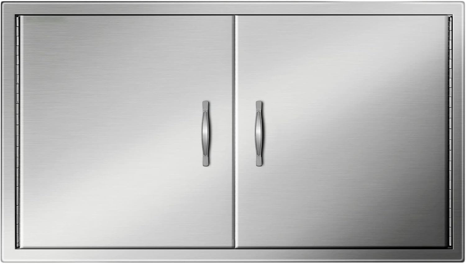Stainless Steel Double BBQ Door 39W x 26H Inch E3134