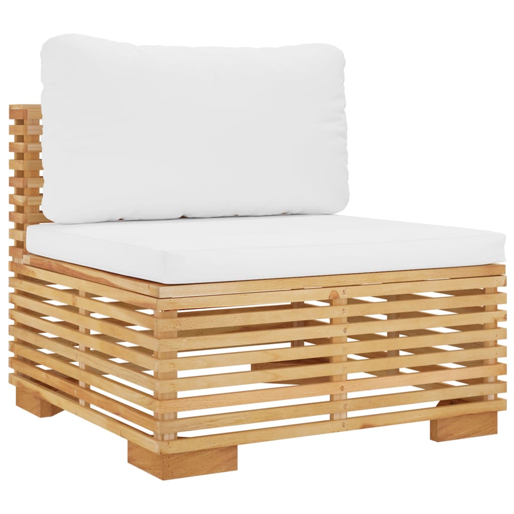 Teak Patio Sofa with Cushions A787938