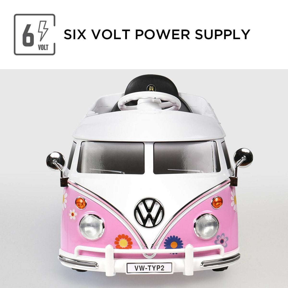 Pink 6V Battery Powered Ride-On Toy Car T6318