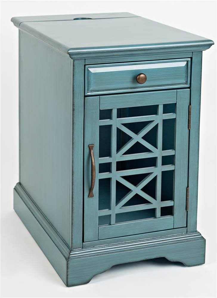 Antique Blue Power Chairside Table M361