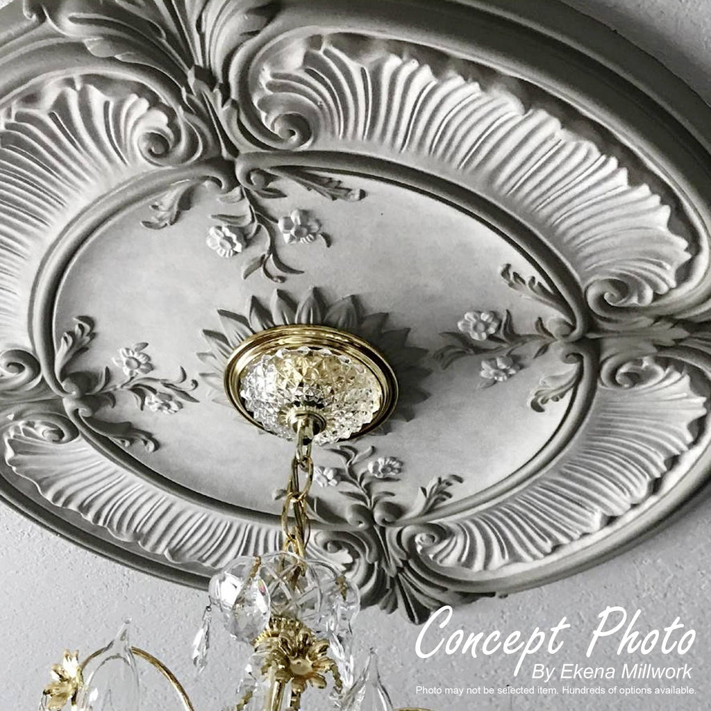 Green Gold Hand-Painted Ceiling Medallion A827267