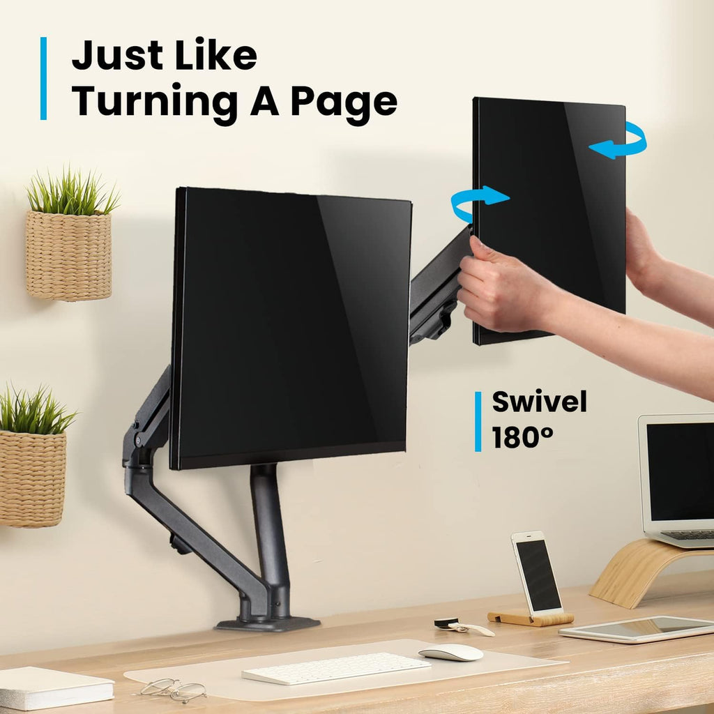 Dual Monitor Arm Desk Mount for 17-27", VESA 75x75mm/100x100mm, Pack of 2 O9303