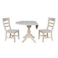 Round Top Pedestal Table with 2 Chairs Y3920