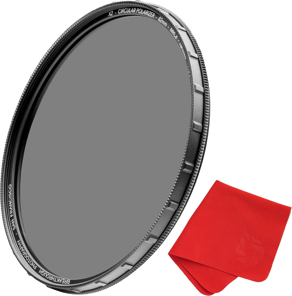 77mm CPL Circular Polarizing Filter for Camera Lenses with Lens Cloth, Pack of 2 Z548421