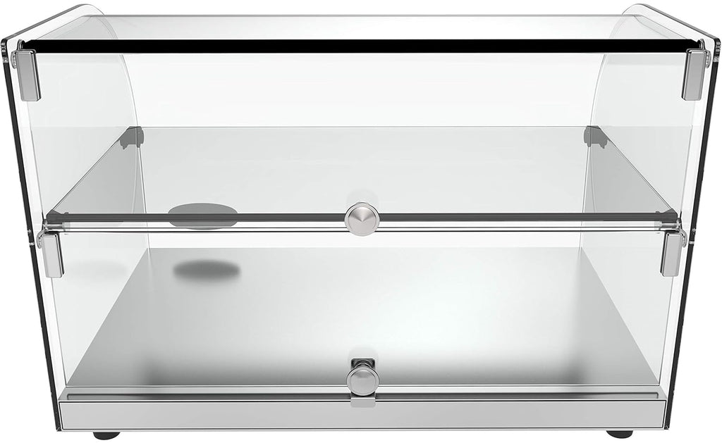 22 Commercial Countertop Bakery Display Case with Front Curved Glass and Rear Door L267