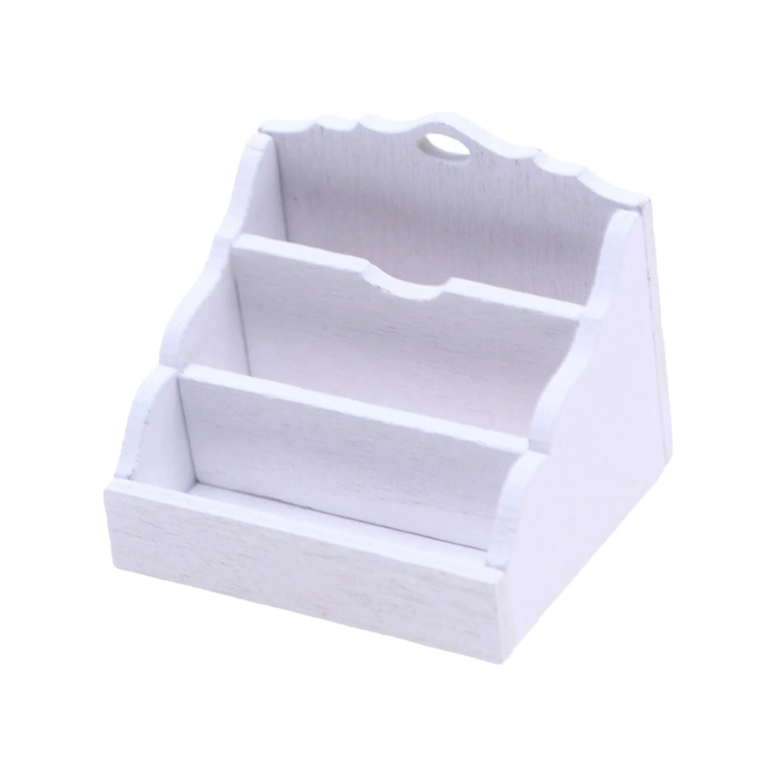 White 1:12 Scale Dollhouse Miniature Magazine Paper Rack K371120
