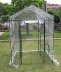 6-Tier Walk-In Portable Greenhouse with 12 Shelves and Clear PVC Cover U889893