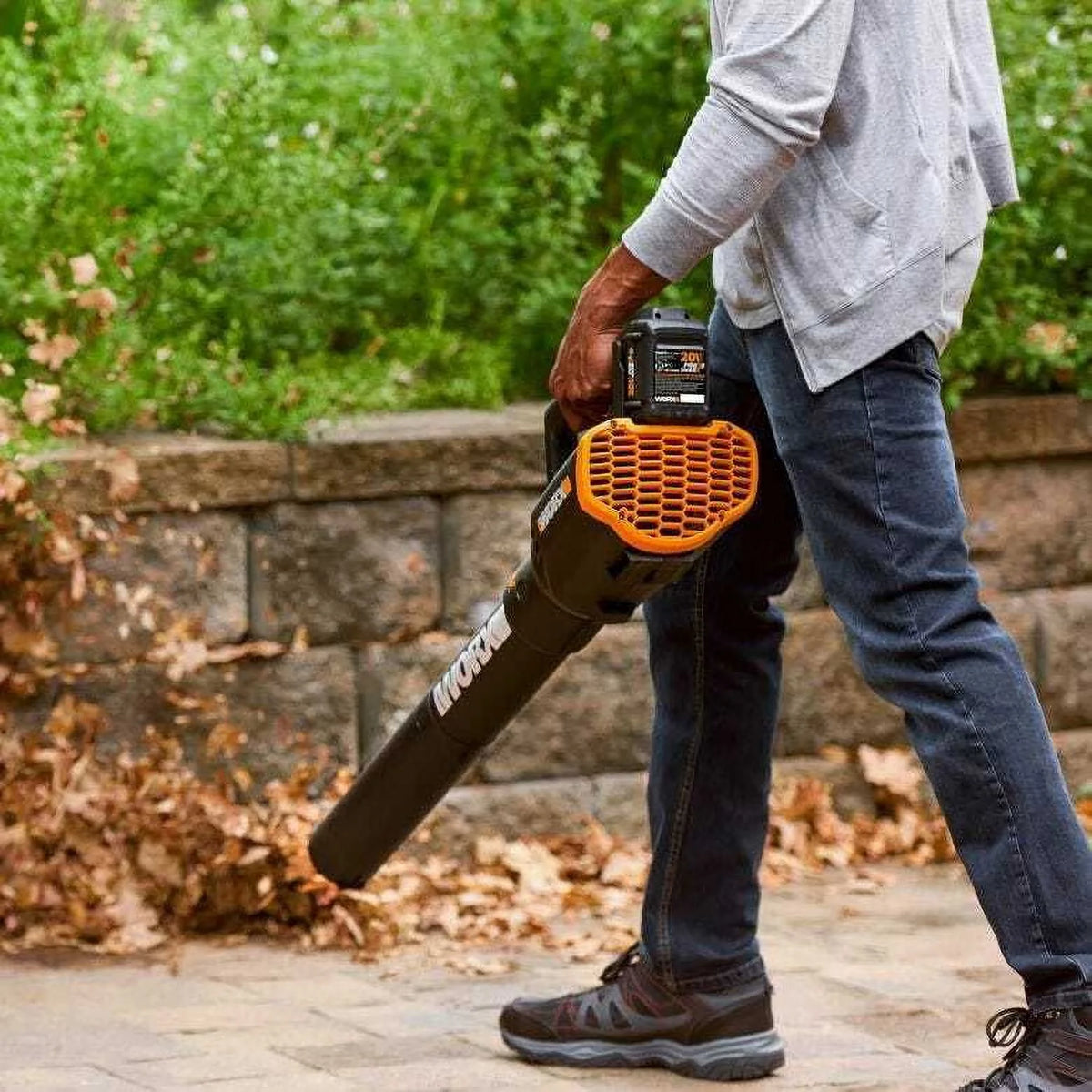 20 Volt Cordless 2 Speed Leaf Blower with 2 Batteries V17916