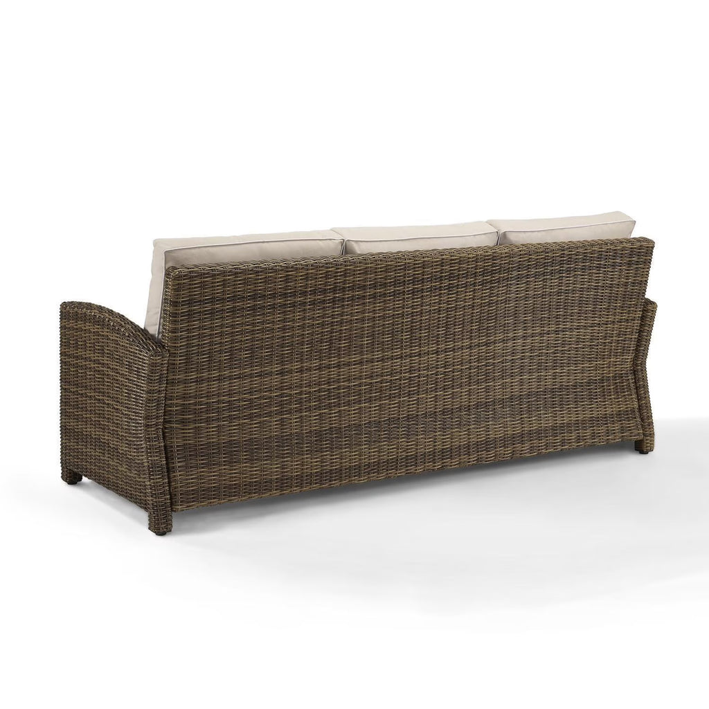 Sangria/Weathered Brown Outdoor Wicker Sofa R24925