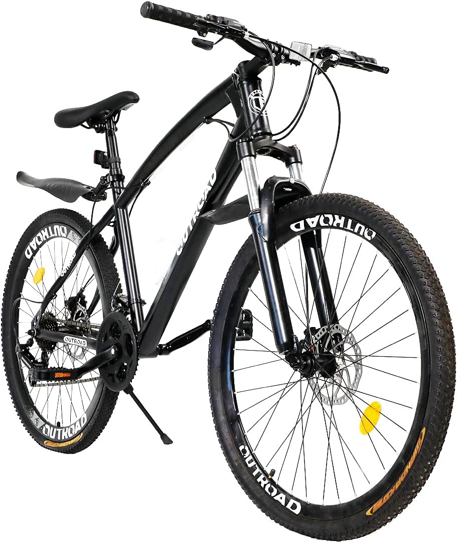 Fat Tire Mountain Bike with 26 inch Wheels, 21 Speed, High Carbon Steel Frame, Double Disc Brake B6651