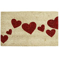 Red Hearts Coir Entrance Mat 18 x 30-inch P9600