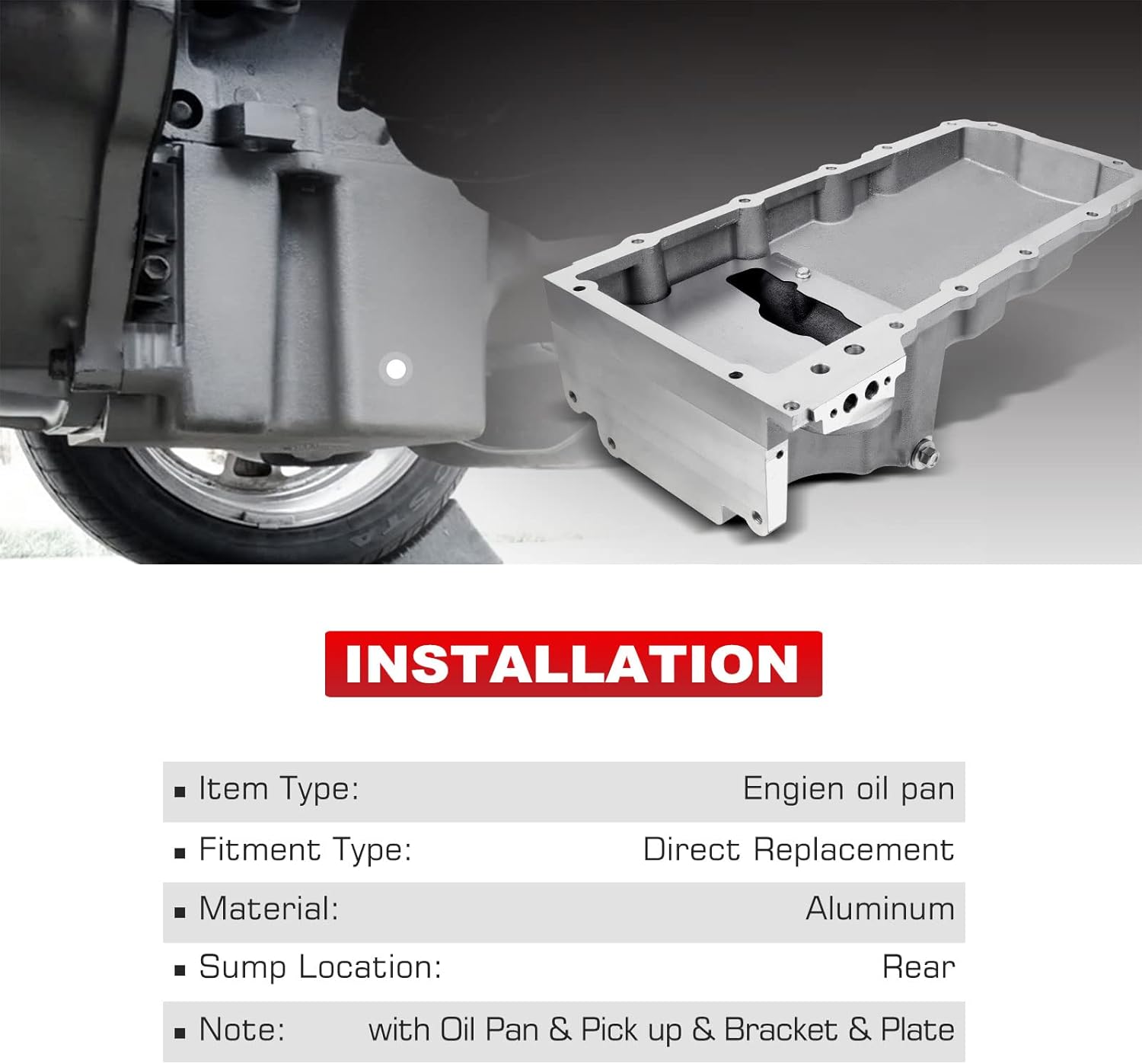 Aluminum LS Swap Retrofit Oil Pan Kit Q8547